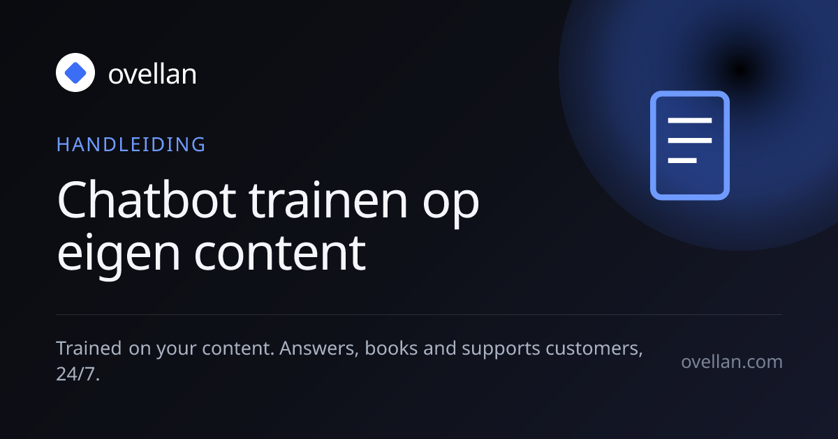 Chatbot trainen op eigen content